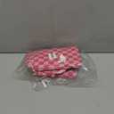 2 Pieces Makeup Bag Large Checkered Cosmetic Bag Capacity Canvas Mix Travel Toiletry Bag Organizer Cute Makeup Brushes Aesthetic Accessories Storage Bag for Women, Checkered Mix Rose Red