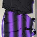 LALAGEN Womens 2025 Plus Size Tankini Swimsuits Rash Guard Capris Athletic Two Piece Swimwear Bathing Suits for Women S-5X (XX-Large, Purple)