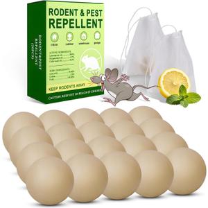 20 PCS Mouse Repellent Balls Natural Peppermint Oil Pest Control Repeller