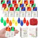 Wettarn 20 Sets Christmas Positive Gifts Light Bulb Stress Balls with Support Gift Boxes Bulk Merry Christmas Party Favors for Employee Coworker Friends Office Relief Toys Stocking Stuffers