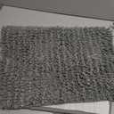 OLANLY Bathroom Rug Mat 30x20, Thick Soft and Absorbent Chenille Bath Mat, Non-Slip Rubber Backing, Machine Washable Quick Dry Bath Rugs for Tub Shower Floor, Home Decor Accessories, Grey