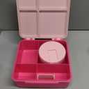 Kids Bento Lunch Box with 4 Compartments, Insulated lunch Bag, Water Bottle, Stainless Steel Food Jar, Birthday Gifts for Ages 3-12 Back to School Toddler Girls Boys (Pink)