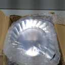 Oasis Creations Premium Hard Plastic Plate Set 100 x 6” Clear Round Plates - Washable & Reusable - Party Supplies For Birthdays, Celebrations, Buffets, Fiestas, Catering & More