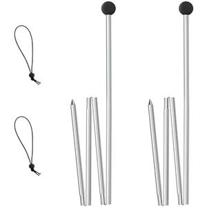 UMARDOO Family Beach Tent Extra Replacement Aluminum Foldable Poles, Portable Telescoping Tent Poles for Awnings Canopy (6.5FT)