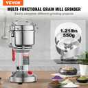 VEVOR 550g Electric Grain Mill Grinder, High Speed 2000W Commercial Spice Grinders, Stainless Steel Pulverizer Powder Machine, for Dry Grains Spices Cereals Coffee Corn Pepper, Straight Type