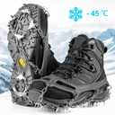 Cimkiz Crampons Ice Cleats Traction Snow Grips for Boots Shoes Women Men Anti Slip 19 Stainless Steel Spikes Safe Protect for Hiking Fishing Walking Climbing Mountaineering