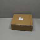 ZTL 7PCS Christmas Village Sets - 3 LED Lighted Ceramic White Christmas Village Houses with Remote & 4 Trees, Porcelain Miniature Christmas Figurines Decorations for Home Tabletop Mantel Shelf Decor