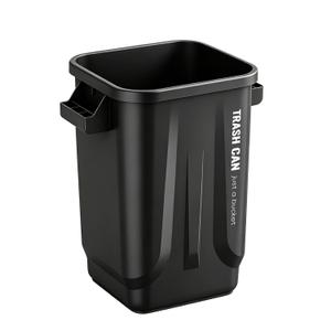 Kitchen Trash Can, Plastic Square Trash bin,8 Gallon,Black