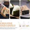 ABOOFAN Triangle Onigiri Packaging Bags Disposable Rice Ball Wrappers with Cute Cartoon Design 5.91 Inch Sushi Wrapping Bags for Takeout and Party