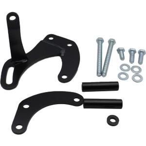 Black SWP Power Steering Pump Bracket for SBC Sb Chevy 283 305 327 350 383 400 with Short Water Pump