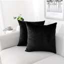 MARAGARBE Big Size DecorativeThrow Pillow Covers 30×30'', Black