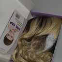 Light Blonde Wavy Wig with Bangs 16inch Bob Curly Hair Wigs for Women Realistic Shoulder Length Style Synthetic Heat Resistant Wig Suitable for Daily Wear for Beginners