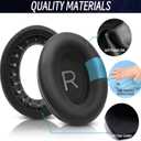 Replacement Ear Pads for Bose QuietComfort 45 (QC45) / QuietComfort SE (QC SE) / Quiet Comfort Wireless Over-Ear Headphones, Softer Protein Leather Earpads Cushions Kit (Black)