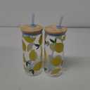Tabletops Gallery Fruity Lucia Tumbler – Lemon, 2 PACK