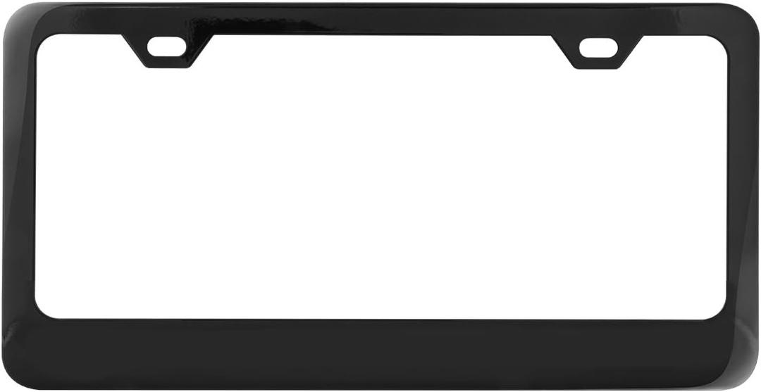 GG Grand General 60438 Black Semi-Gloss Powder Coated License Plate Frame with 2 Holes