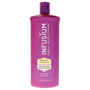 Infusium Repair and Replenish Nourishing Conditioner - Hair Conditioner with Keratin, Argan Oil, and Ceramides - Suitable for All Hair Types - 33.8 oz (33.8 Ounce (Pack of 1))