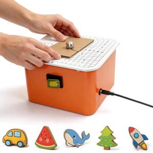Kids Safe Cardboard Cutter Table Saw, Bladeless Cutting Machine, Electric DIY STEM Craft Tool, Childrens Table Saw for Craft Board, Kids Craft Cutting Machine Ages 5+