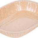 Pastry Tek 9 x 7 x 1.8 Inch Rectangle Baking Trays, 25 Disposable Baking Pans - Lids Sold Separately, Oven-Ready, Kraft Paperboard 32 Ounce Oven Trays, Freezable, For Brownies - Restaurantware