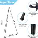 Thickened Easel Stand for Wedding Sign & Poster 63'' Portable Easels for Display Art Easel for Floor Adjustable Metal Easel Stand,Quick Set-Up Tripod Stand, Presentations,Signs,Posters (Black 1PC)