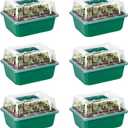 VIVOSUN 4-Pack Seed Starter Trays, 72-Cell Seed Starter Kit with Humidity Dome, Flat Reusable Plant Germination Trays with Drain Hole, Green Propagation Tray for Planting Seeds