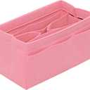 DailyPlus Purse Organizer Insert Felt Bag Organizer Handbag Organizer Insert Bag In Bag Organizer for Tote Purse Bag 14 Pockets Pink Medium