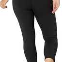 Jockey Women's Compression Fit Premium Capri Legging (Large, Deep Black)