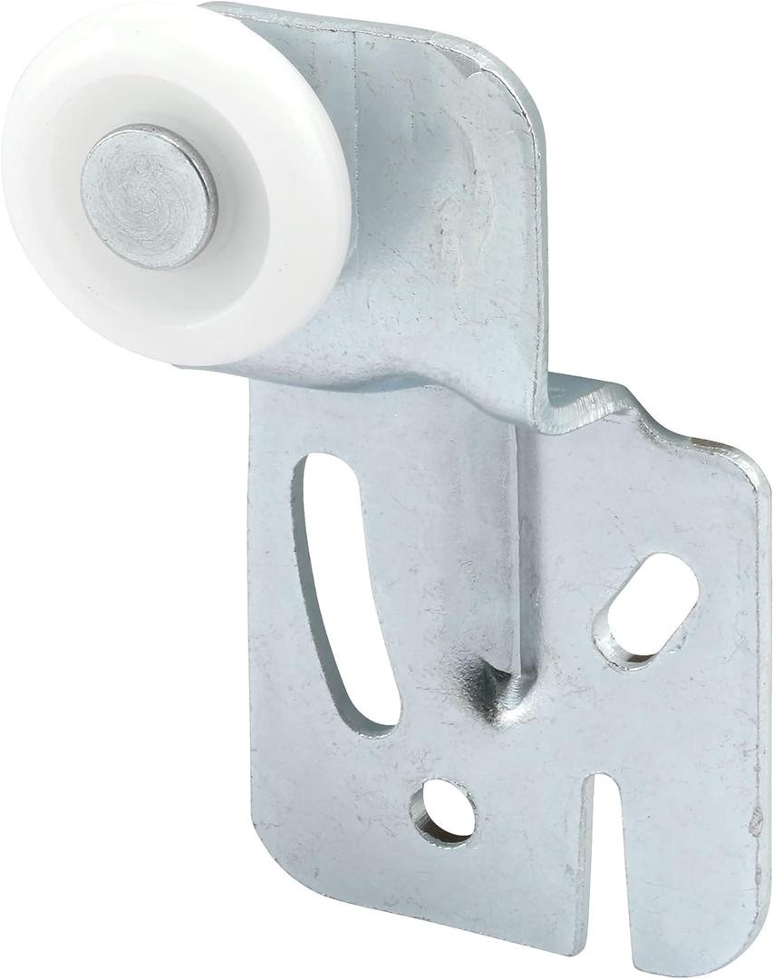 Prime-Line MP6501 Closet Door Roller with 1/2 In. Offset and 7/8 In. Nylon Wheel (2 Pack) , Zinc