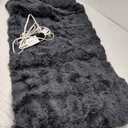 Anysay Heated Blanket Throw with 6 Hours Auto-Off 10 Heat Level, 62'' * 84'' Cozy Faux Rabbit Fur Bubble Electric Throw with Overheat Protection, Soft Fast Heating Blanket with ETL (Dark Grey)