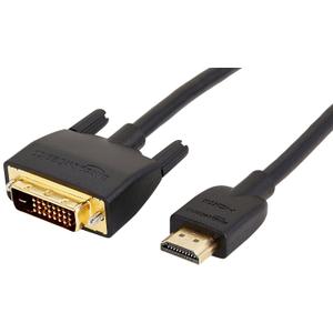 Amazon Basics HDMI-A to DVI (Male) Adapter Cable, Bi-Directional 1080P, Gold-Plated, 3 ft/0.9 m, Pack of 10, Black