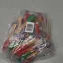 Perfect Stix Christmas Mini Lollipops, 60 Pack, Red and Green Holiday Design, Individually Wrapped Candy for Stocking Stuffers, 5 x 0.5 x 1 inches