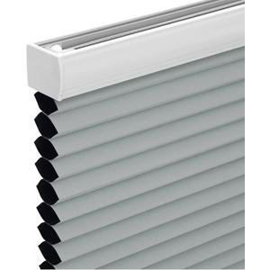 Changshade Cordless Cellular Shades, Blackout Honeycomb Shades for Windows, Pull Down Pleated Blinds, Easy to Install for Indoor Windows and French Doors,24" W x 64" H, Grey