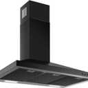 SNDOAS Black Range Hood 36 inches,Stainless Steel Wall Mount Range Hood Black,Kitchen Hood Vent with Ducted/Ductless Convertible,Hood Vents for Kitchen,Ductless Range Hood,Vent Hood 36 inch