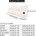SAMTY Triangular Wedge Pillow headboard Full Size for Couch Large headboard Pillow with Removable Cover Back Rest Pillows for Sitting up in Bed