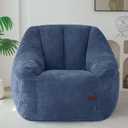 MAXYOYO Bean Bag Chair, Bean Bag Sofa with Filler, Cozy Living Room Chair for Adults and Kids, Stuffed Floor Sofa for Bedroom Dorm Reading, Dusty Blue, Standard