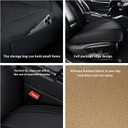 Luxury Leather Front seat Cover, Non Slip All Inclusive with Storage Bag, Suitable for 95% Sedan, SUV, Truck, 2 Piece Coffee