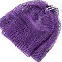 African Net Sponge, Exfoliating Body Scrubber with Handles, Premium African Net Sponge for Luxurious Bathing Experience (Purple)
