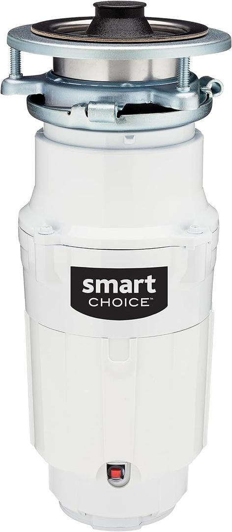 Smart Choice 1/2 HP Direct Wire Garbage Disposal for Kitchen Sinks, White | SC05DISPD1