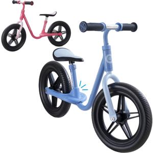 iSporter 10inch or 12inch Kids Balance Bike for Toddler 2 Year Old, Boys Girls Ages 2-5, Gift Push Bikes, No Pedal Training Bicycle, with Footrest, Puncture-proof Tyres, and Height Adjustable