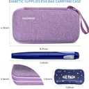 suzamed Insulin Cooler Travel Case,EVA Insulation Travel Medicine Kit with 2 Ice Packs for Diabetes Care,Insulin Pen and Other Diabetic Supplies (Purple)