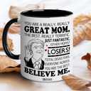 BECHUSKY Mothers Day Gift For Mom - Best Moms Coffee Cup - Moms Birthday Gift Ideas - Mom Mugs From Daughter, Son - Mother Day, Birthday Gifts For Mother, Mommy, Mama - Great Mommy Mug (2 FBA MOM)