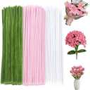 300 Pcs Thick Pipe Cleaners Craft Supplies 3 Assortment Pastel Macaron Color Chenille Stems for Art and Craft Projects Creative DIY Decorations (Lily color-300pcs)
