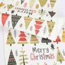 OWENIE Christmas Trees Table Runner for Kitchen Dining Table, Watercolor Print Christmas Tree Runner for Winter Xmas Holiday Decor, 13x72 Inch, Washable