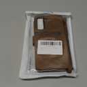 IUQXU for Samsung Galaxy S21 FE 5G Wallet Phone Case with Screen Protector [RFID Blocking] Leather Flip Card Holder Women Men Cell Phone Case for Samsung S 21 FE S21FE Galaxy S21 EF S21EF 5G Brown