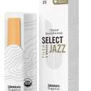 D'Addario Organic Select Jazz Filed Tenor Sax Reeds 2 Soft, 5-Pack (Beige, S)