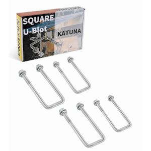 4Pack 1/2" x 3-1/16"x 4-5/16" Square U-Bolts, Hot-dip Galvanized Square U-Bolt Boat Trailer U-Bolts with Washers and Nuts for Sailboat Trailer Automobiles Industrial Part.