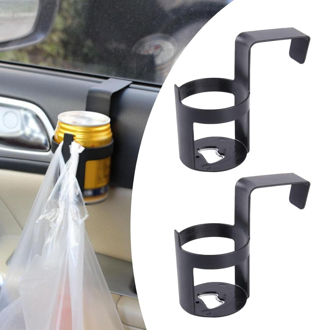 2 PCS Car Cup Holder, Waterproof Durable Portable Vehicle Cup Mount Replacements, Universal Automotive Cup Storage Accessories for Treadmill Refrigerator (Black #5.11In x 2.55In x 4.52In)
