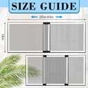 Lounsweer 4 Pcs Expandable Window Screen Adjustable Sliding Window Screen Mesh with Aluminum Frame for Home House (25"-45" W X 18" H)