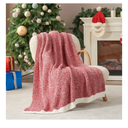 Snuggle Sac Red Throw Blanket for Couch, Super Soft Warm Christmas Red Blankets Cozy Knit Fuzzy Plush Lightweight Throws for Sofa, Bed, Camping, Heather Red, 50x60 inches