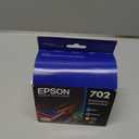 EPSON 702 DURABrite Ultra Ink Standard Capacity Black & Color Cartridge Combo Pack (T702120-BCS) Works with WorkForce Pro WF-3720, 3730, 3733
