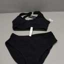 Tempt Me Women Two Piece Scoop Neck Bikini Crop Top Swimsuit Sporty High Waisted Bathing Suit, M